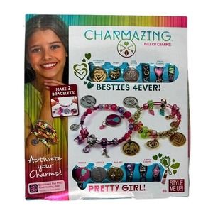 Charmazing Style Me Up BESTIES 4EVER Charm Friendship Bracelet Kit Pretty Girl